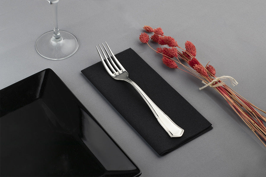 Servilleta Air Soft 30x40cm Pleg. 1/6 Negro, 600uds