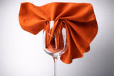 Servilleta Tela Raso Satén 54x54cm Color Naranja (50% Poliéster / 50% Algodón)
