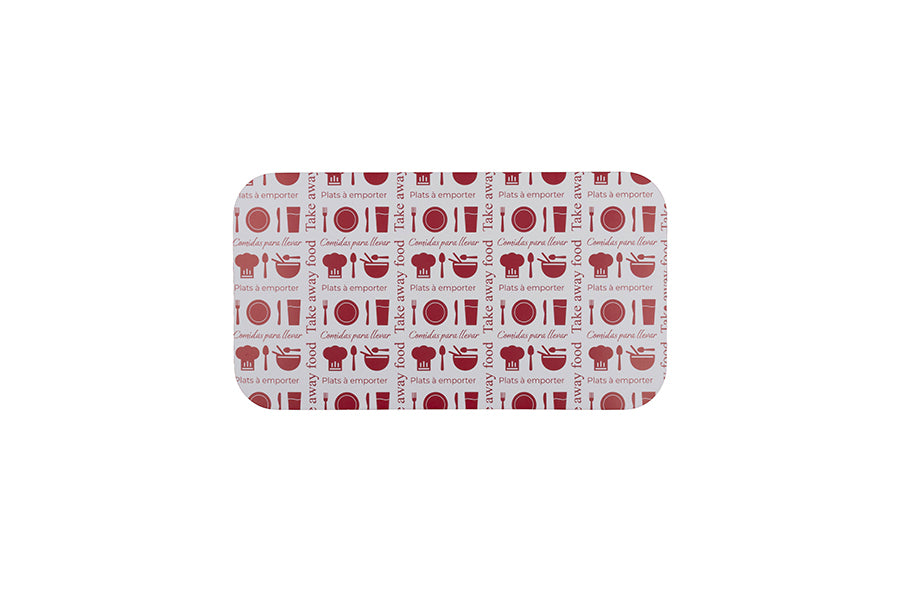 Tapa Envase Aluminio Rectangular 650ml, 1000uds