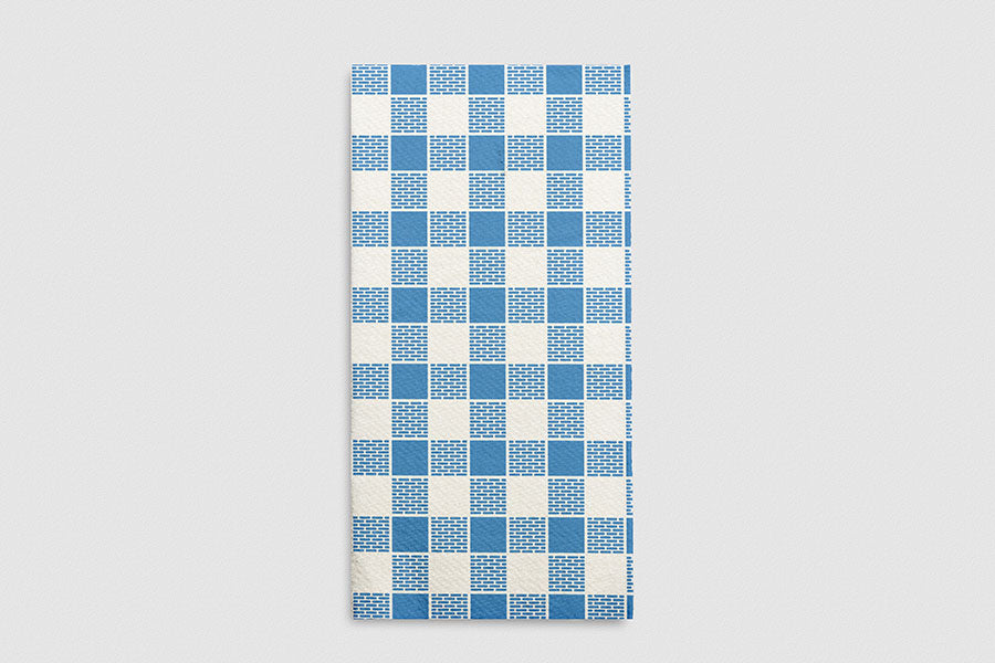 Servilleta Air Soft 40x40cm Pleg. 1/8 Deco. Vichy Azul, 480uds