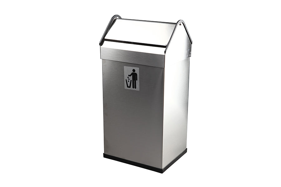 Papelera con Cabezal Basculante 40 Litros Inox. PP40BS