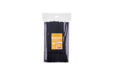Pajita 230x6mm PP Reutilizable Flexible Negro