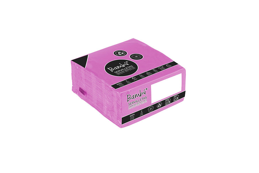 Servilleta Punta Punta 38x38cm Fucsia, 50uds 24paq