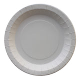 Assiette en carton blanc ingraissable 18 cm 50 unités 195 g 
