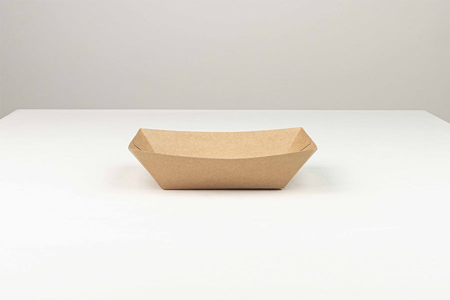 Anti-grease Kraft tray 207x150x54mm (4pq x 150u)