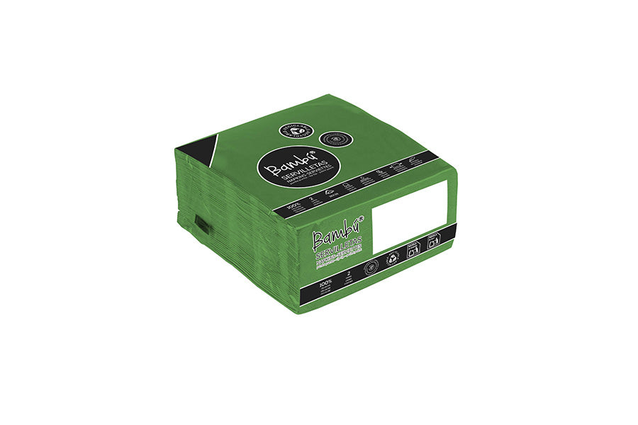 Servilleta 38x38 Punta Punta 50ud. 24paq. Verde