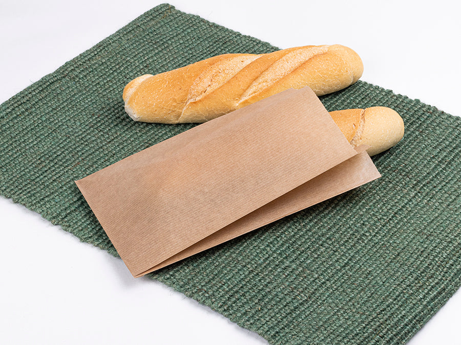 Bolsa Papel 14+7x24cm 35gr. Kraft Verjurado Rec.