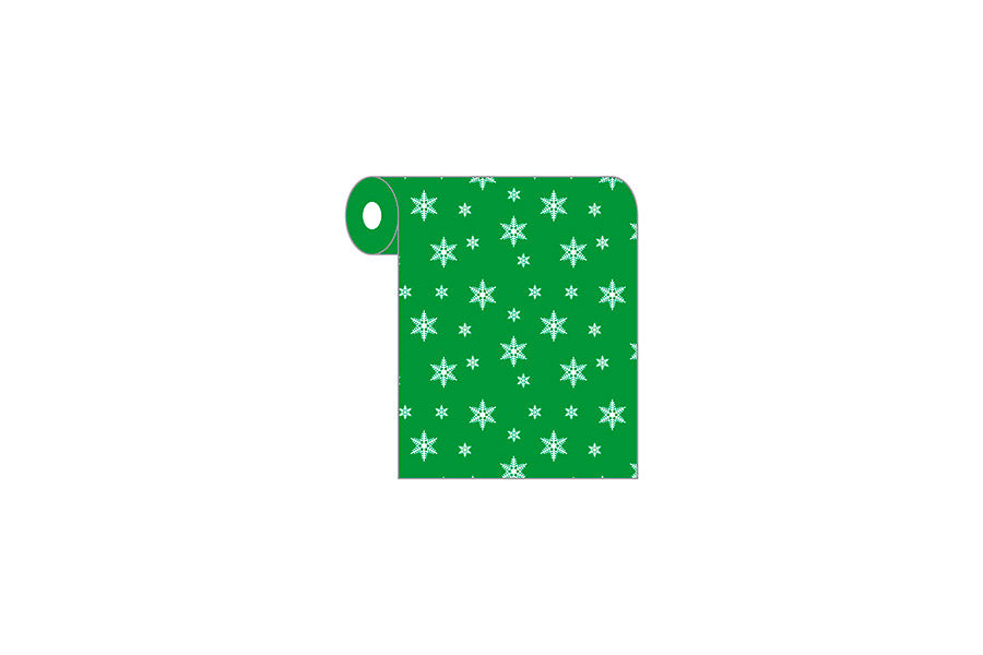 Rollo Mantel Novotex 0,40x48m Prec. 30cm Verde Deco. Estrellas
