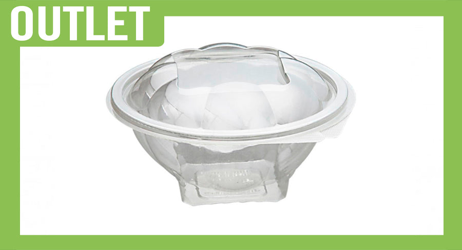 ; Hinged lid salad bowl container -Pet- 500cc 75 units (-15ºC to +55ºC)