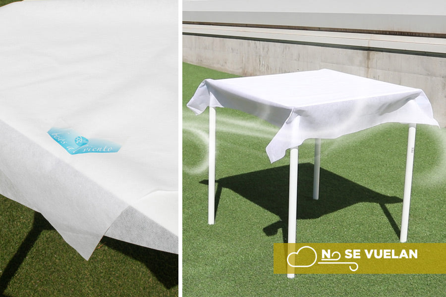 Mantel Novotex "No se vuela" 100x100cm Color Blanco, 150uds