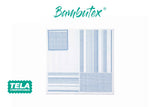 Servilleta Bambutex 48x48cm Deco. Campos Azul, 300uds