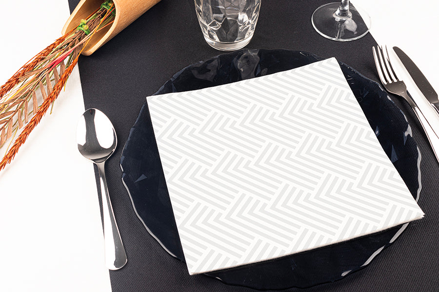 Serv. Bambulux 48x48cm 240 units Deco. Contrast