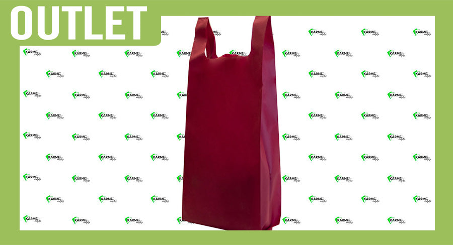 ; Bolsa Camiseta Novotex 33+17x80cm 70gr Burdeos, 140uds