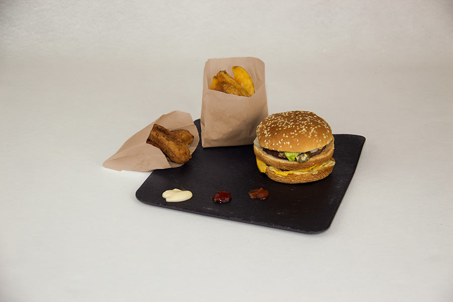 Bolsa Papel Antigrasa Eco Nature 12+6x12cm 2.000 uds (Fast Food)