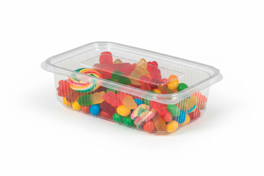 Envase Tapa Bisagra -RPET- 750cc. (4pq. x 100ud.)