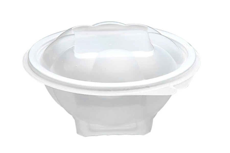 ;Hinged lid salad bowl container -Pet- 750cc 100 units (-15ºC to +55ºC)