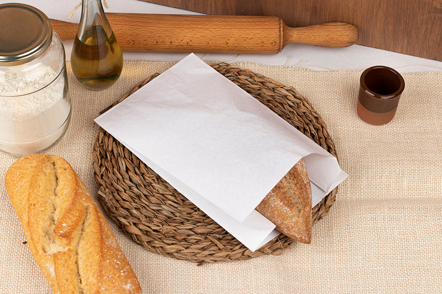 Paper Bag 14+7x24cm 40gr. White Standard 1,000 units.