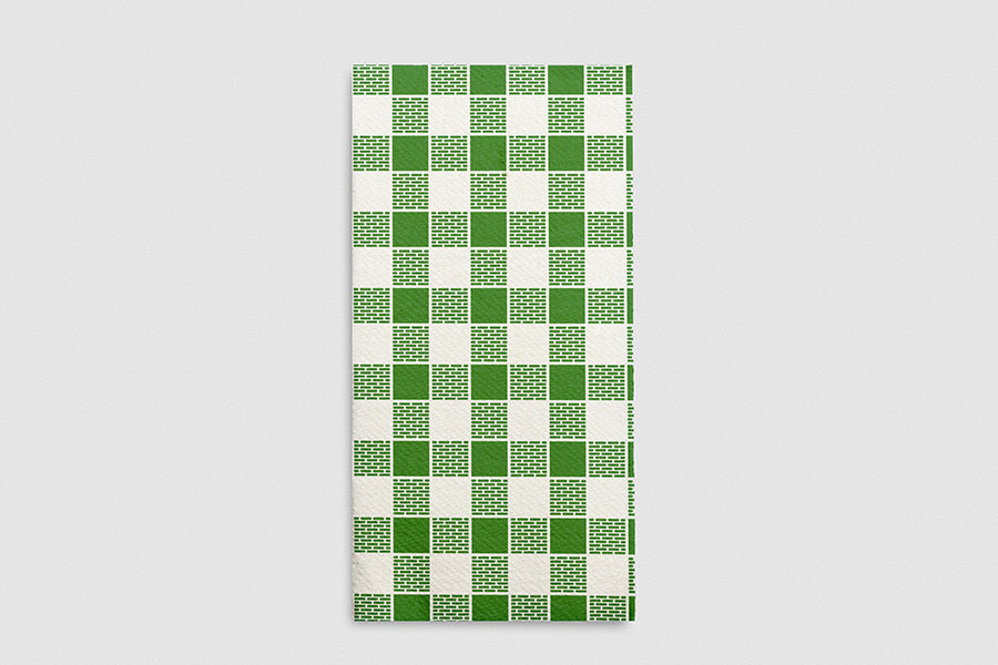 Servilleta Air Soft 40x40cm Pleg. 1/8 Deco. Vichy Verde, 480uds
