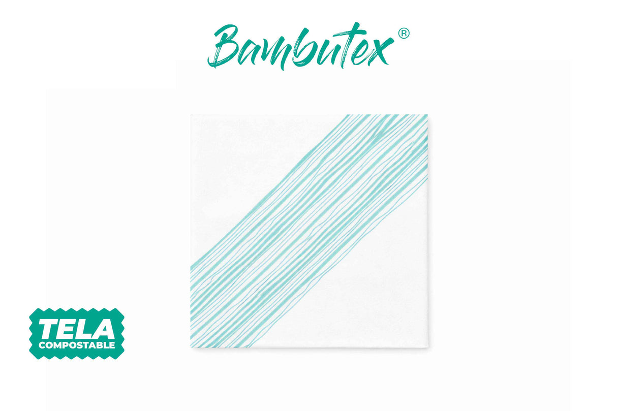 Servilleta Bambutex 48x48cm Deco. Ibiza Agua Marina, 300uds