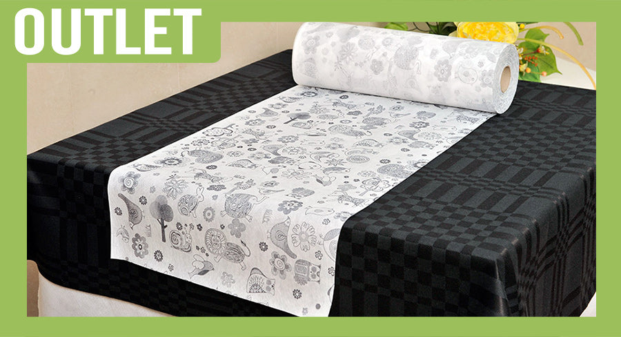 ; Rollo Novotex 0,40x48m Blanco Deco. Faunia Negro OUTLET