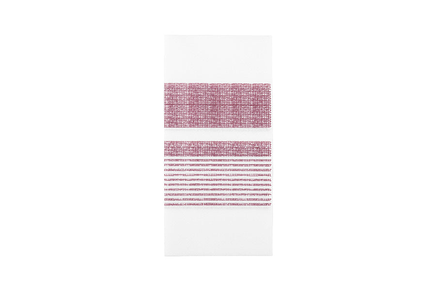 Servilleta Air Soft 48x48cm Pleg. 1/8 L Blanca Deco. Amanecer Burdeos, 360uds