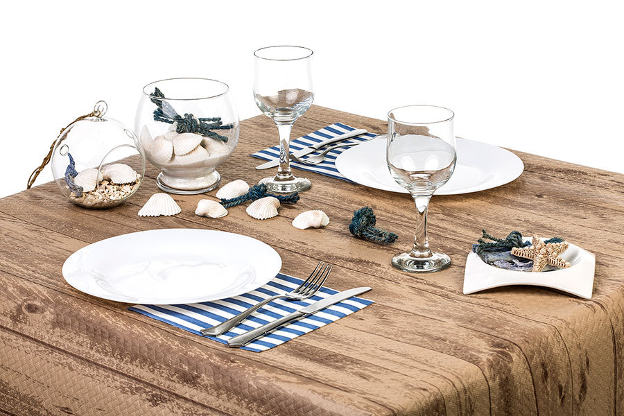 Eco Nature Tablecloth 100x120 400 units Deco. Wood (Shrink-wrapped and with EAN code)
