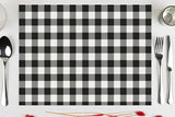 Mantel Papel 28x40,5cm 80gr Deco. Vichy Negro Impresion Offset, 500uds