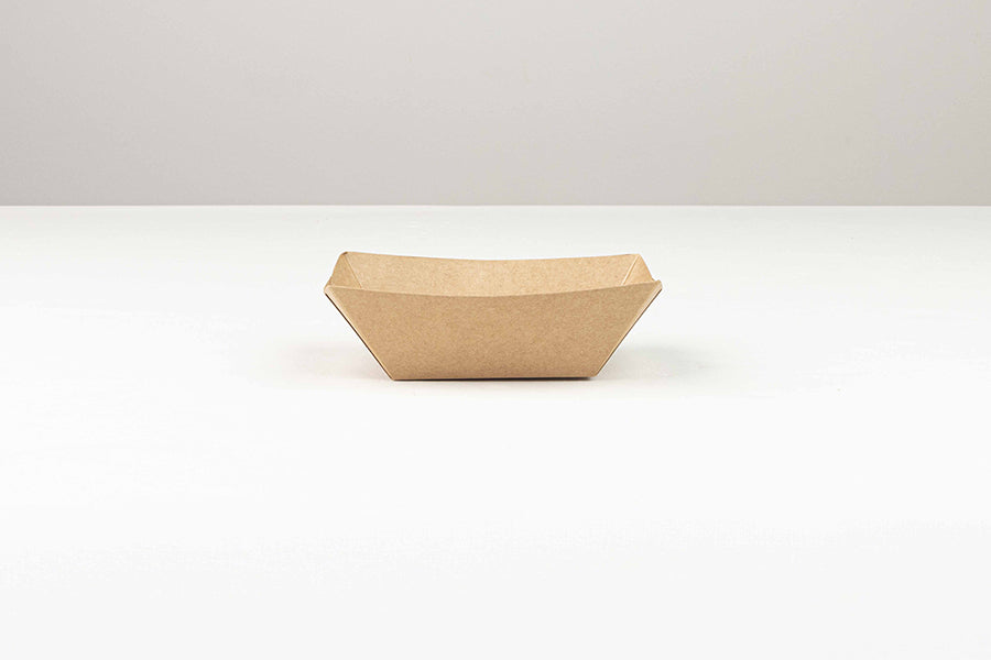 Barquette Kraft anti-graisse 135x103x45mm (4pq x 150u) 