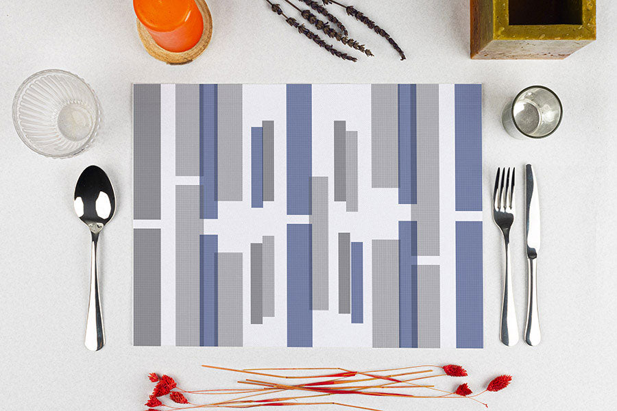 Startex 30x40cm White Decorative Cut Tablecloth with Bars