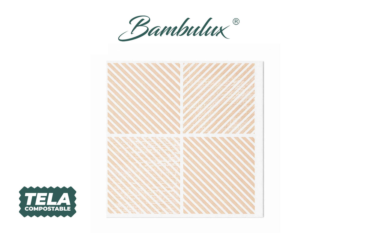 Servilleta Bambulux 48x48cm Deco. Diagonal Melocotón, 240uds