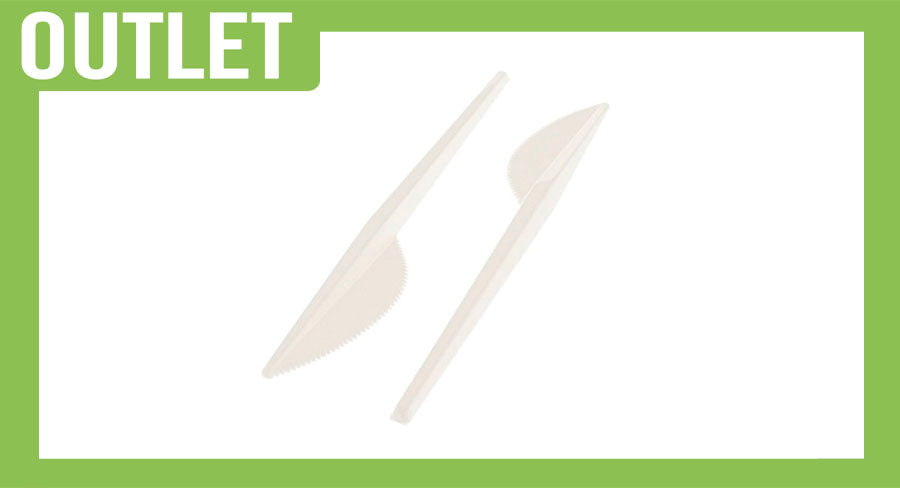 ; Couteau empilable blanc 100 pcs. 
