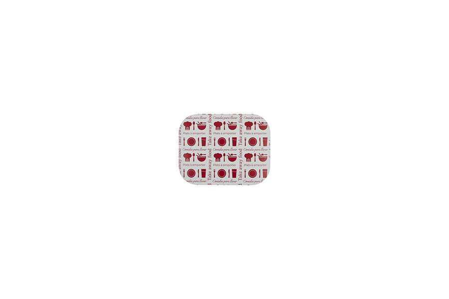 Tapa Envase Aluminio Rectangular 220ml, 1000uds
