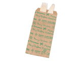 Bolsa Papel Portacubiertos 11x24cm 60gr Verjurado Deco. Merry Christmas, 1.000uds