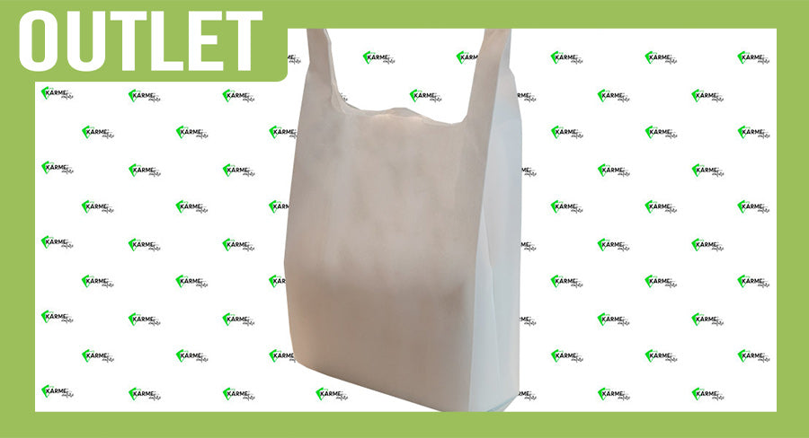 Novotex T-shirt bags, 33+14x60cm, 50g, white, 250 units.