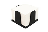 Ronds de serviette 20x20 PS Noir -avec serviette- (Blanc) 12 unités 