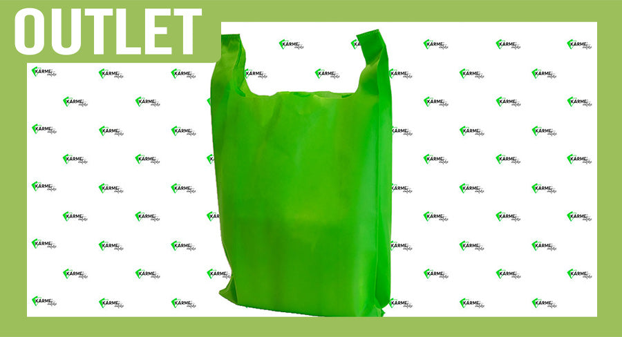 ; Bolsa Camiseta Novotex 40+18x65cm 60gr. Verde Hierba 240  uds.