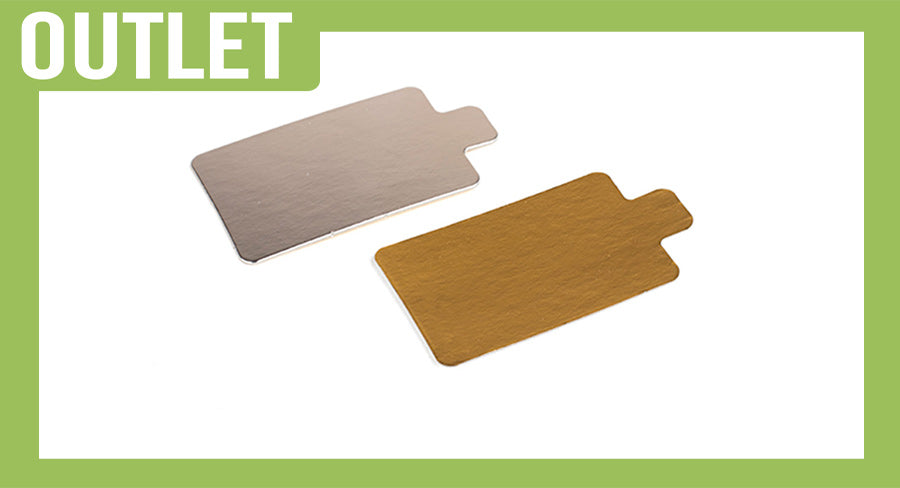 ; Rectangular Tab Format 10.5x6cm 100 units Gold/Silver