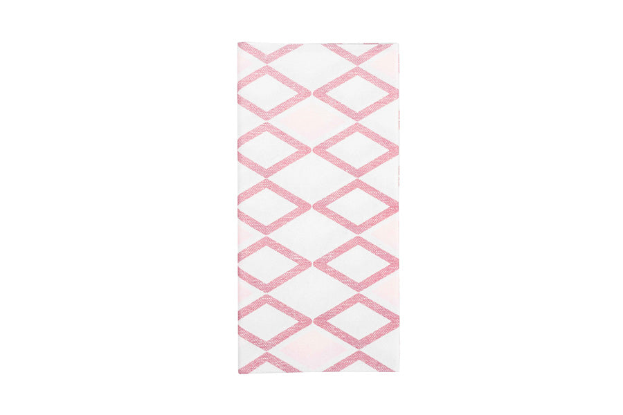 Servilleta Bambulux 48x48 Pl. 1/8  300uds Blanco Deco. Tresmall Burdeos Rosa