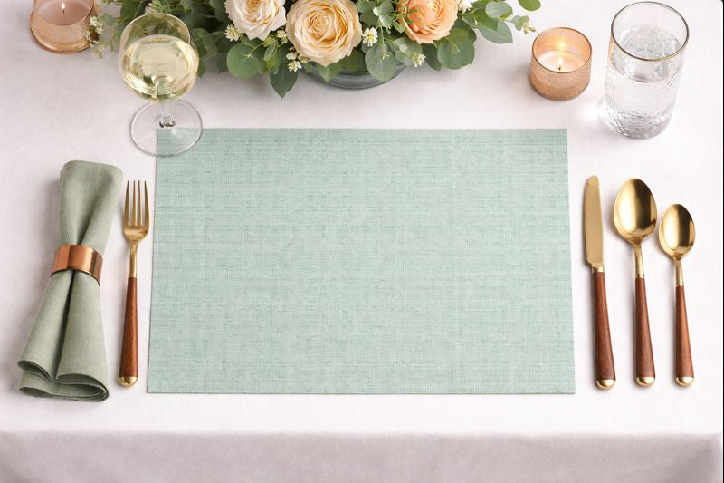 Mantel Cortado Bambulux 30x40cm Deco. Capri Agua Marina, 250uds