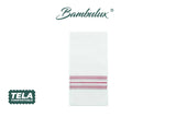 Servilleta Bambulux 48x48cm Pleg. 1/8 Deco. Horizonte Burdeos, 300uds
