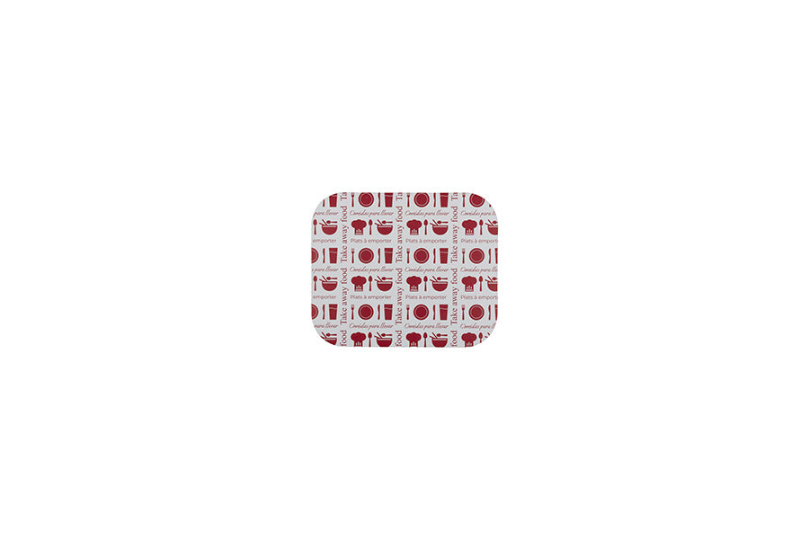 Tapa Envase Aluminio Rectangular 400ml, 1000uds
