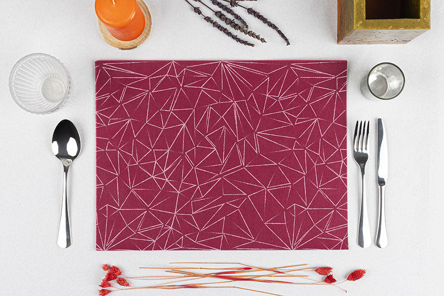 Startex 30x40cm Burgundy Decorative Funky Cut Tablecloth