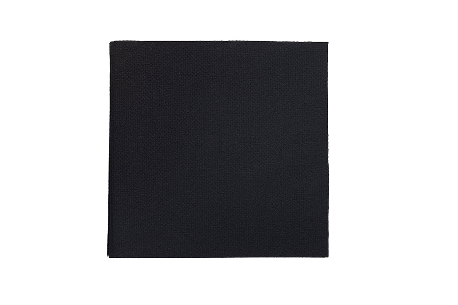 Servilleta Punta Punta 25x25cm Negro, 50uds 28paq