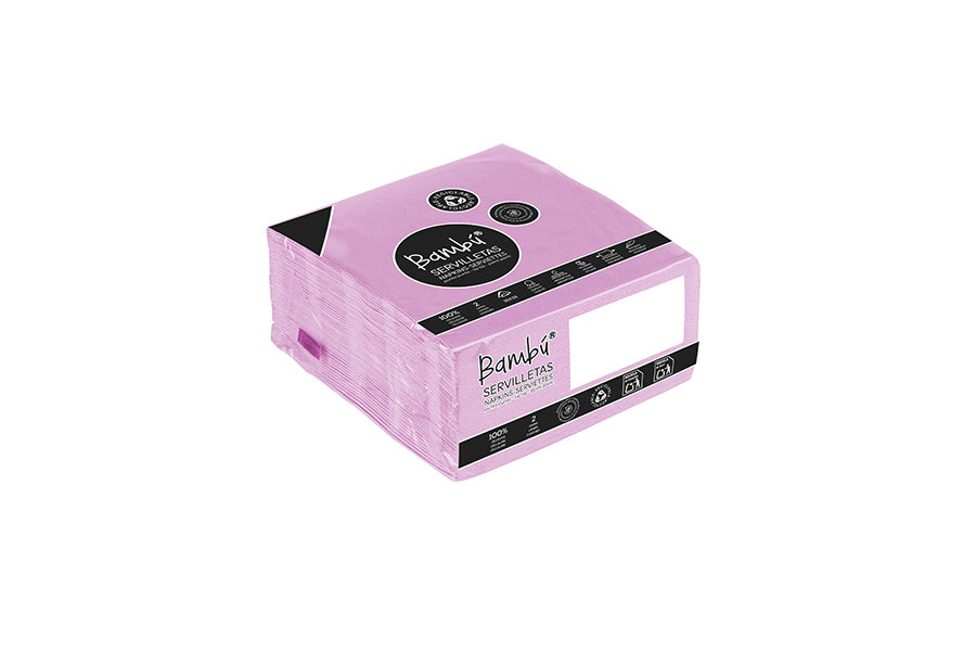 Servilleta 38x38 Punta Punta 50ud. 24 paquets. Rose