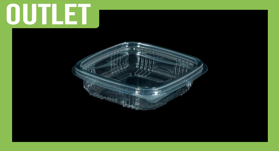 ; Envase tapa bisagra -Pet- 150cc 100uds (-15ºC a +55ºC)