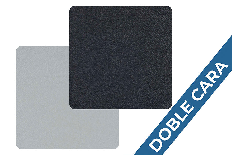 Posavasos Polipiel Cuadrado 10x10cm Gris-Negro (10pq x 6uds)