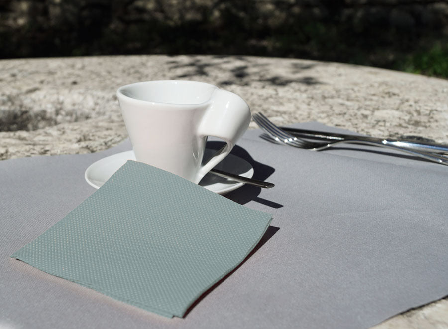Serviettes Microdot 20x20, 100 unités, paquet de 24, gris 