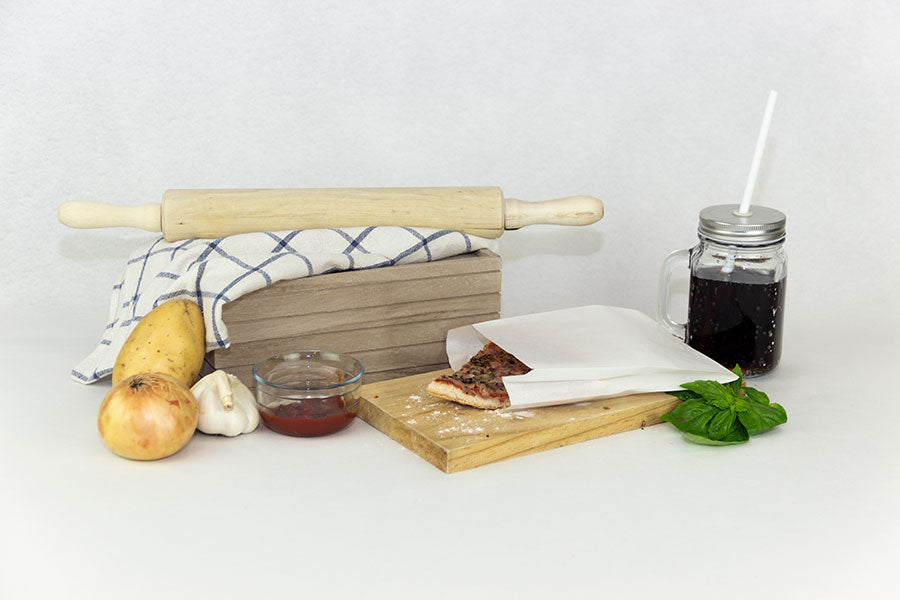 Greaseproof Paper Bags 14+7x24cm 35gr. White 1,000 units.