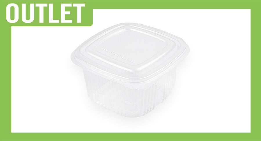 ; Envase Bisagra Microondas -PP- 375cc 100 uds (-5ºC a +120ºC)