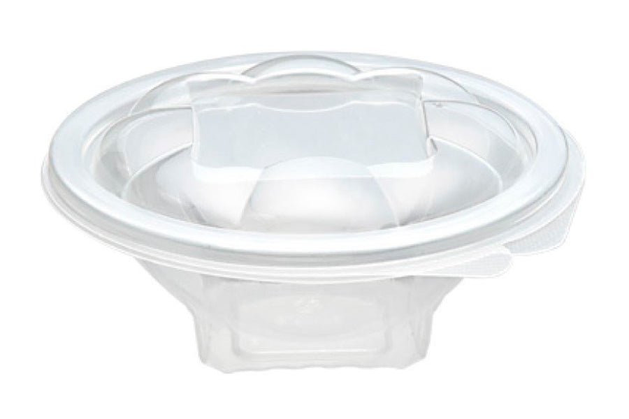 ; Hinged lid salad bowl container -Pet- 175cc 75 units (-15ºC to +55ºC)